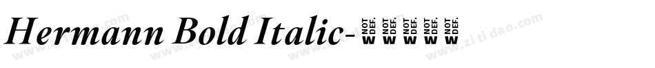 Hermann Bold Italic字体转换